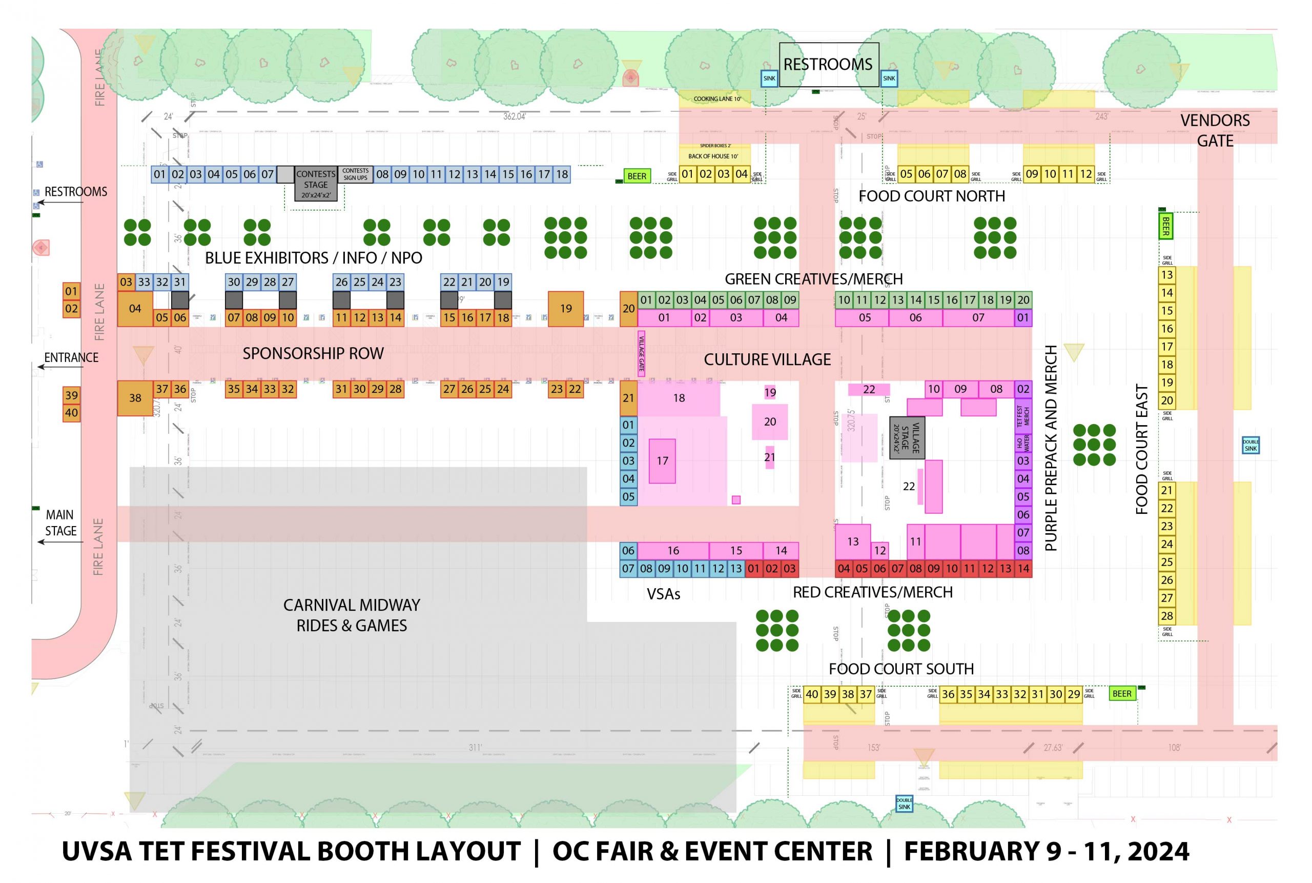 vendors booth map